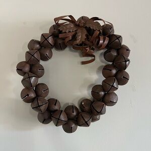 Vintage Rustic Metal Jingle Bell Wreath